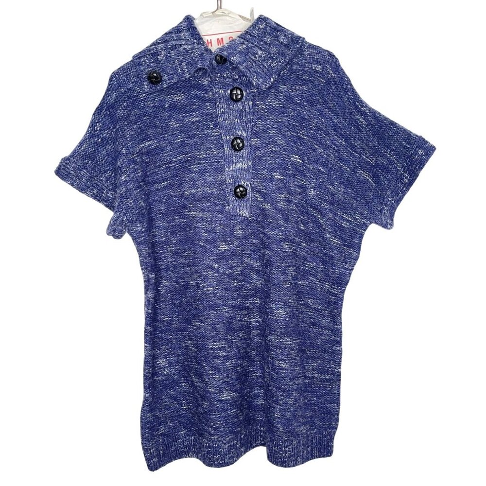 Relativity Wool Blend Tunic Sweater Short Sleeve Size L